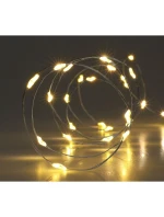 DRÔTENÉ SVIETIDLÁ NA BATÉRIE GIRLANDA 40 VIEDLA TEPLÁ BIELA