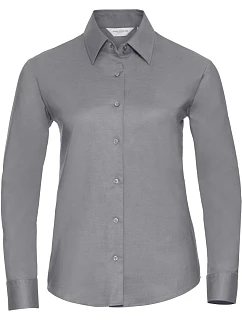 Russell Athletic 932F Blúzka Oxford s dlhým rukávom 11.932F strieborná