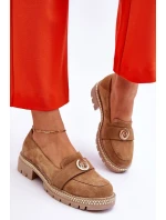 Eleganckie Zamszowe Mokasyny Ciemnobeżowe Laverne Eleganckie Zamszowe Mokasyny Ciemnobeżowe Laverne