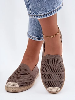 Dámské Otevřené Espadrilky Textilní Khaki model 22208315 - Boto
