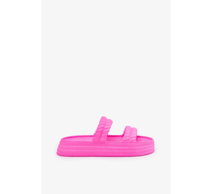 Dámske ľahké papuče na platforme S.Barski - fuchsiová