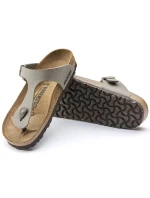 Birkenstock dámske úzke žabky Gizeh Stone Birko-Flor sivé (0043393)
