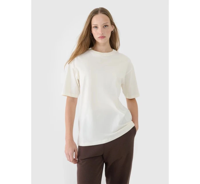 Dámské hladké tričko oversize model 21436828 - 4F