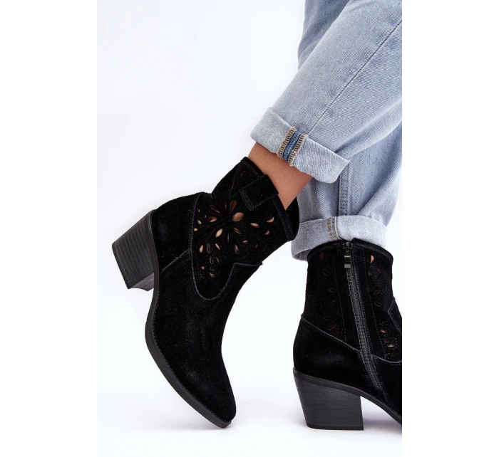 Kožené Boty S D&A Černá model 21636938 - S.Barski Kožené Boty S D&A Černá model 21636938 - S.Barski