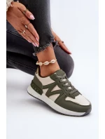 Sneakersy Damskie Z Eko Skóry Zielone Kaimans Sneakersy Damskie Z Eko Skóry Zielone Kaimans