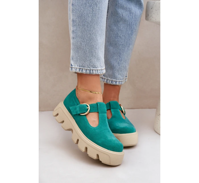 Semišové Polobotky S  Zelené model 21683963 - Zazoo