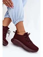 Lehké dámské sportovní nazouváky z Big Star Bordó model 22185515 - Big Star Shoes