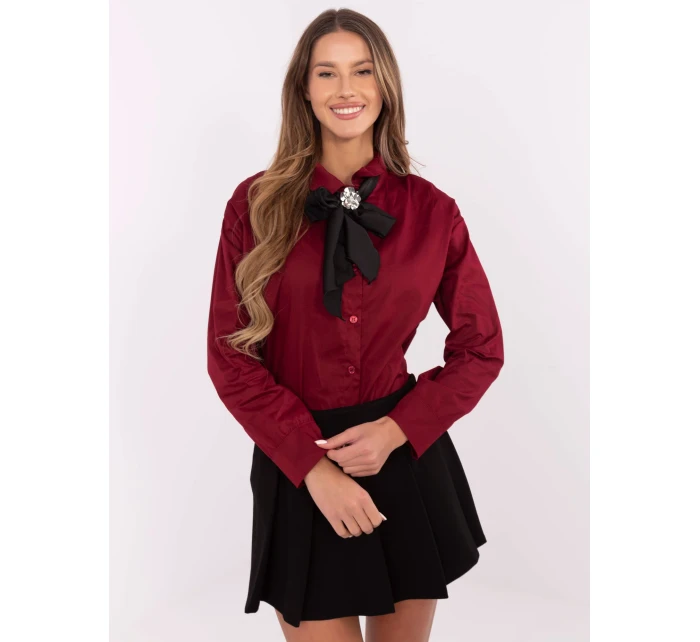 Košeľa DHJ KS 9236.92P bordová