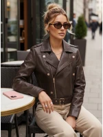 Dámske kožené ramonesky so zipsami hnedé FashionStreet TY5641