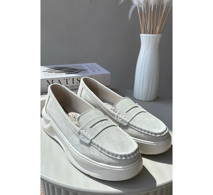 Dámské Semišové Mokasíny Světle Béžové model 21662058 - EVENTO