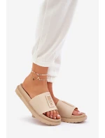 Klapki Damskie Big Star LL274A210 Beżowe