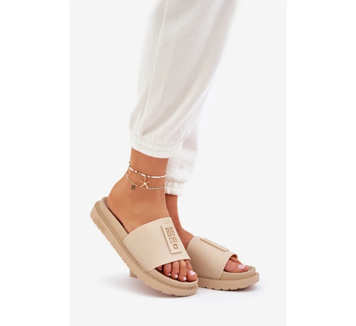 Klapki Damskie Big Star LL274A210 Beżowe