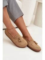 Skórzane Zamszowe Mokasyny Typu Barefoot Zazoo 322 Beżowe