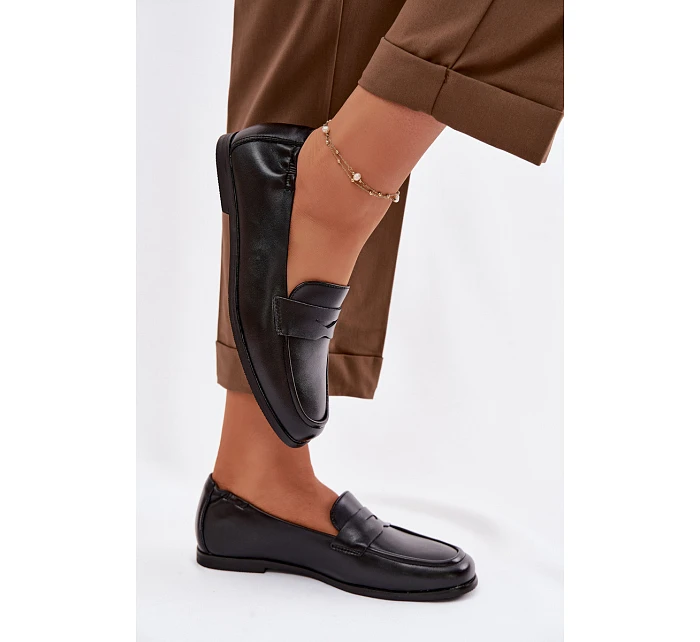 Mokasíny z pravé kůže Vinceza 18121 černé