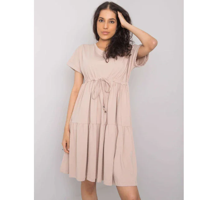 Šaty RV SK model 15565755 béžová - FPrice Šaty RV SK model 15565755 béžová - FPrice