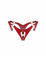 Dámske erotické otvorené tangá Inferro crotchless červené - Obsessive