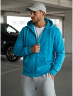 Pánská mikina s kapucí světle modrá Dstreet model 21962545 - FashionStreet