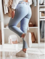 Dámske textilné nohavice s opaskom ROSSALI modré FashionStreet UY2535 Dámske textilné nohavice s opaskom ROSSALI modré FashionStreet UY2535