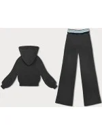 Rebrovaný dámsky komplet v grafitovej farbe (AMG-341A) Rebrovaný dámsky komplet v grafitovej farbe (AMG-341A)
