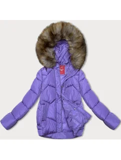 Bunda s kapucí v lila barvě pro přechodné období model 21246441 - LHD