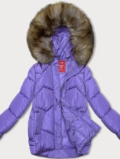 Bunda s kapucí v lila barvě pro přechodné období model 21246441 - LHD