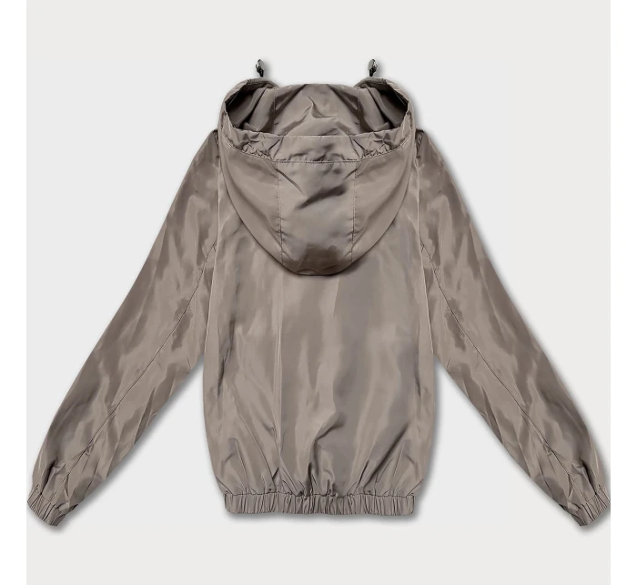 Tmavě béžová tenká krátká dámská bunda s podšívkou model 21042273 - Glakate