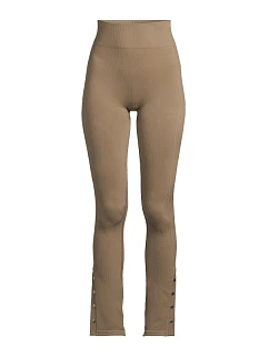 Dámske nohavice CASALL Seamless Rib Slit Pants, zelené