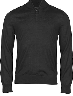 TJ Pánský svetr s 1/4 zipem 18. black model 22430766 - Tee Jays