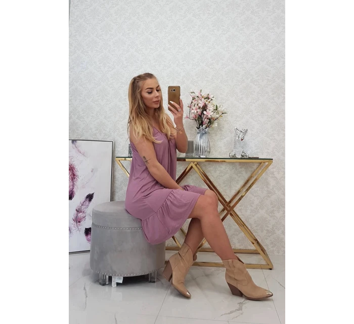 Tenké šaty na ramínka tmavě růžové Tenké šaty na ramínka tmavě růžové