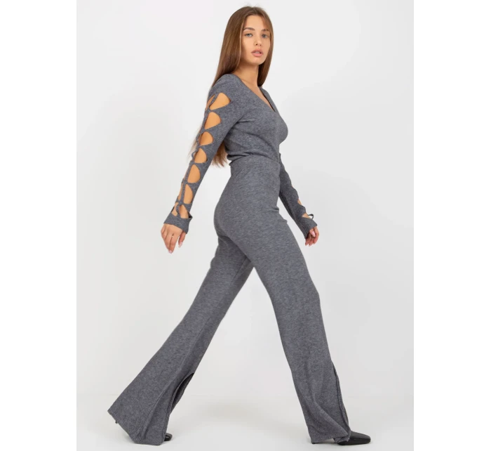 Kalhoty VI SP model 17846691 tmavě šedá - FPrice Kalhoty VI SP model 17846691 tmavě šedá - FPrice