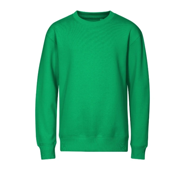 Posádková mikina pre deti stredne zelená