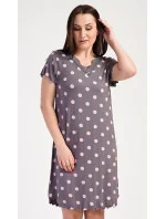 Dámska nočná košeľa s krátkym rukávom Polka dot