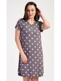 Dámska nočná košeľa s krátkym rukávom Polka dot