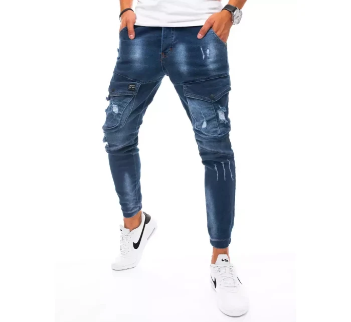 Pánske džínsové cargo modré tepláky FashionStreet UX3270