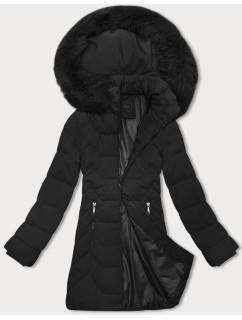 Čierna dámska bunda s kapucňou J Style (16M9121-392)