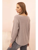 Dámsky viskózový sveter s výstrihom do V Fango Dámsky viskózový sveter s výstrihom do V Fango