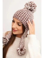 Dámská čepice ušanka Emma K343 hnědá Dámská čepice ušanka Emma K343 hnědá