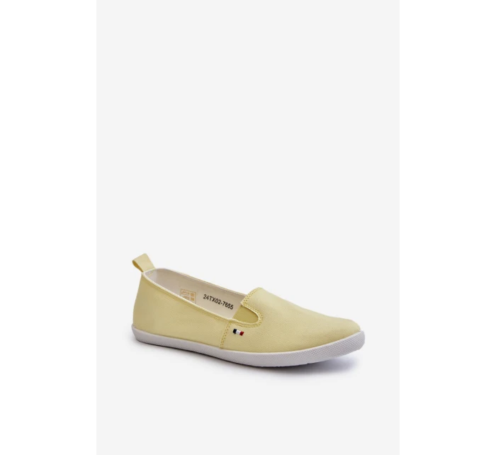 Tenisówki Trampki Slip-On Damskie Żółte Adrancia