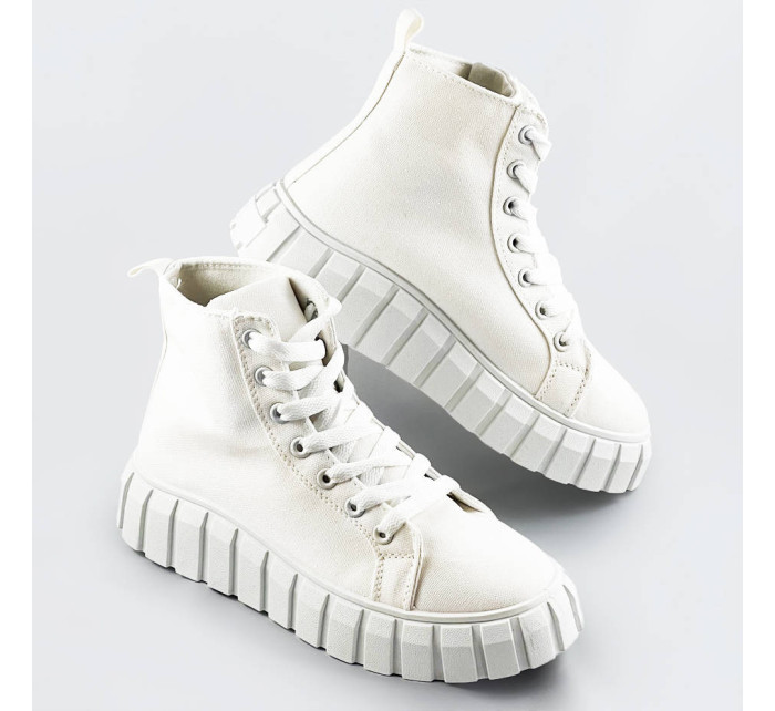Biele šnurovacie topánky (XA060)