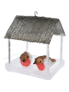 VTÁČIA BÚDKA VIEDOL DEKORÁCIE 185X165X230MM ŠEDÁ BALDACHÝN