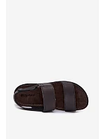 Kožené Pánské Sandály  Černé model 22200756 - Inblu