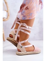 Dámské elegantní espadrilky Big Star - světle růžové Dámské elegantní espadrilky Big Star - světle růžové
