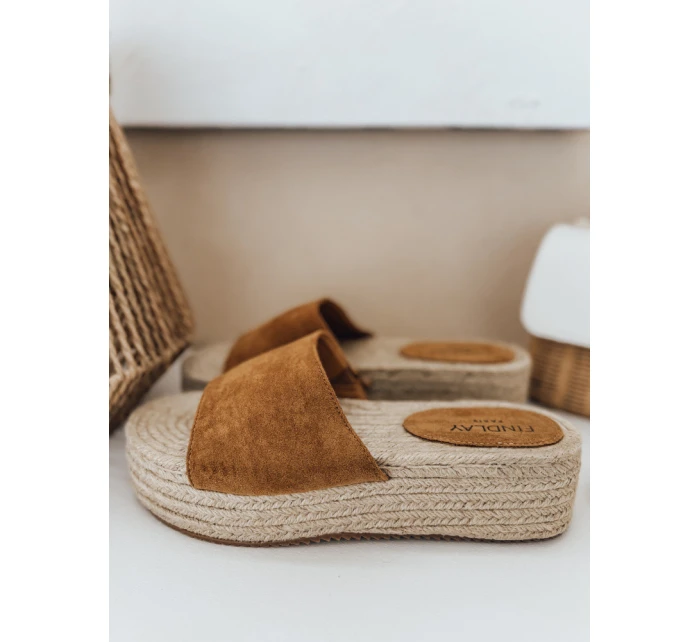 Dámske žabky SUMMERRY camel FashionStreet ZY0986