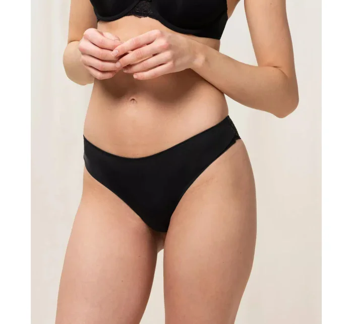 Tangá Lovely Micro Brazilian String čierna - TRIUMPH