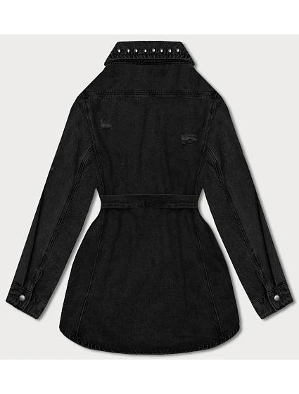 Černá dámská džínová oversize bunda model 18568433 - A'DORO Černá dámská džínová oversize bunda model 18568433 - A'DORO
