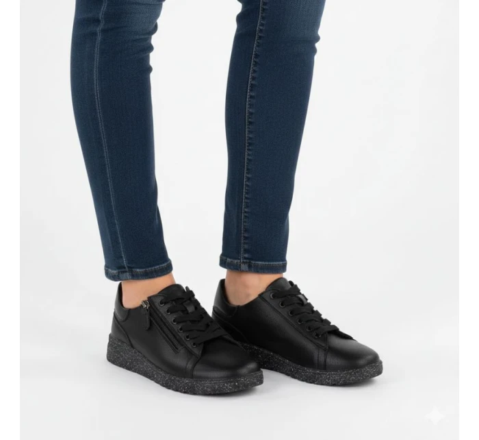 Skórzane damskie na czarne 138 model 22002244 - JEZZI