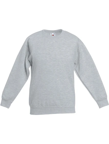 Fruit of the Loom Classic Kids Set-In Sweat Detská mikina 16.2041 heather grey Fruit of the Loom Classic Kids Set-In Sweat Detská mikina 16.2041 heather grey
