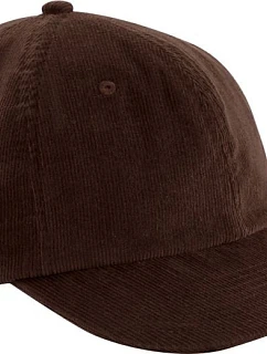 Beechfield B 682 6-panelová čiapka s výložkou „Heritage Cord Cap“ 53.0682 hnedá