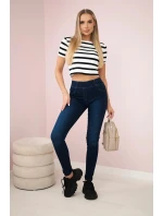 Tmavě džínové kalhoty