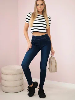 Tmavě džínové kalhoty